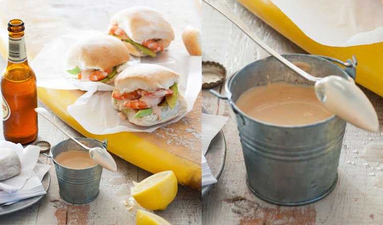 seafood recipe prawn Burgers With Homemade Sauce!