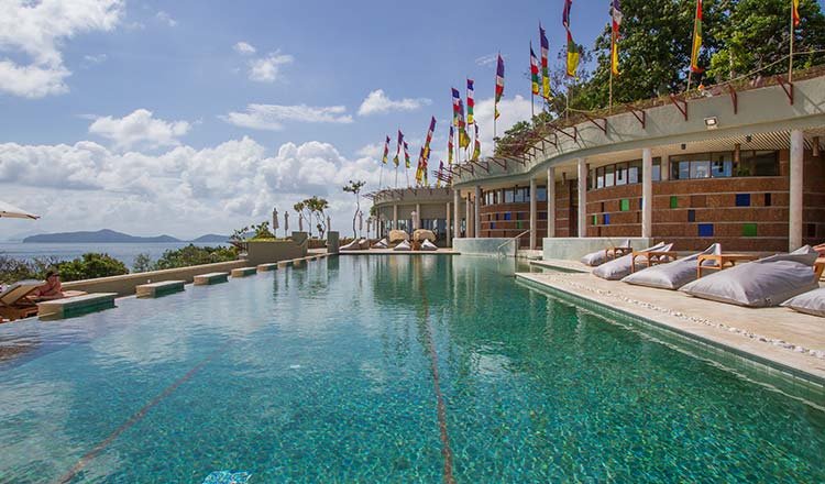 The Incredible Story Behind Thailand's Award-Winning Spa 5 The majestic view seen from the poolside at Kamalaya in Koh Samui, Thailand